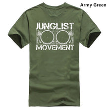 Load image into Gallery viewer, JUNGLIST MOVEMENT T SHIRT DNB DRUM AND BASS RAVE
